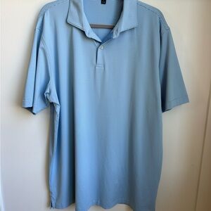 Peter Millar Light Blue Striped Polo – Excellent Condition